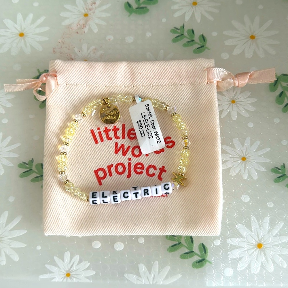 LITTLE WORDS PROJECT | ELECTRIC BEADED CHARM BRACELET